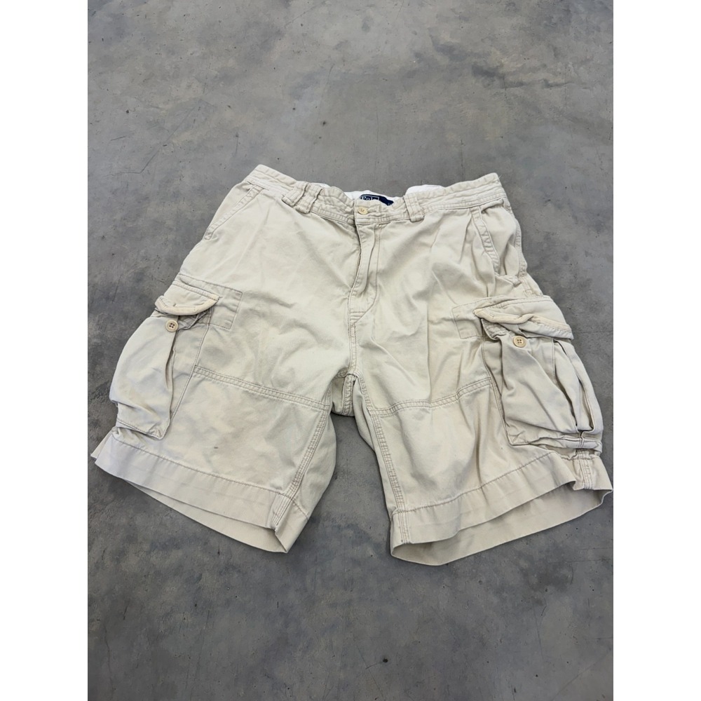 Polo Ralph Lauren Cargo Shorts Mens 36 Beige 100% Cotton Hiking Classic Chino